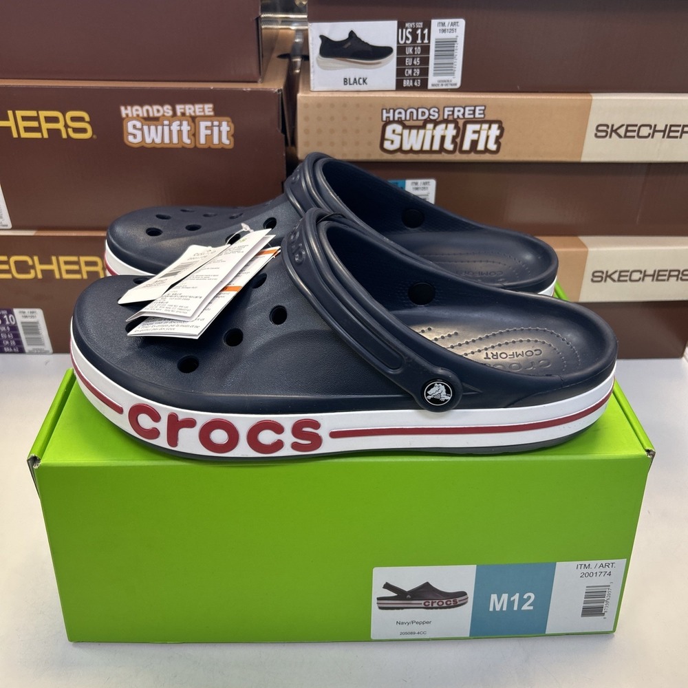 Crocs Bayaband Clog Men Size 12 Navy Pepper Sporty Sandal 205089-4CC
